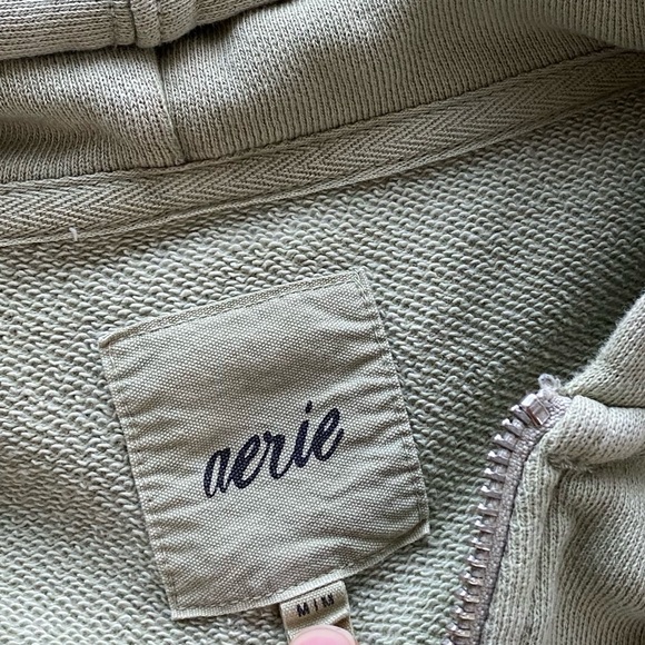 Aerie Cropped Zip Up Hoodie - Picture 5 of 7